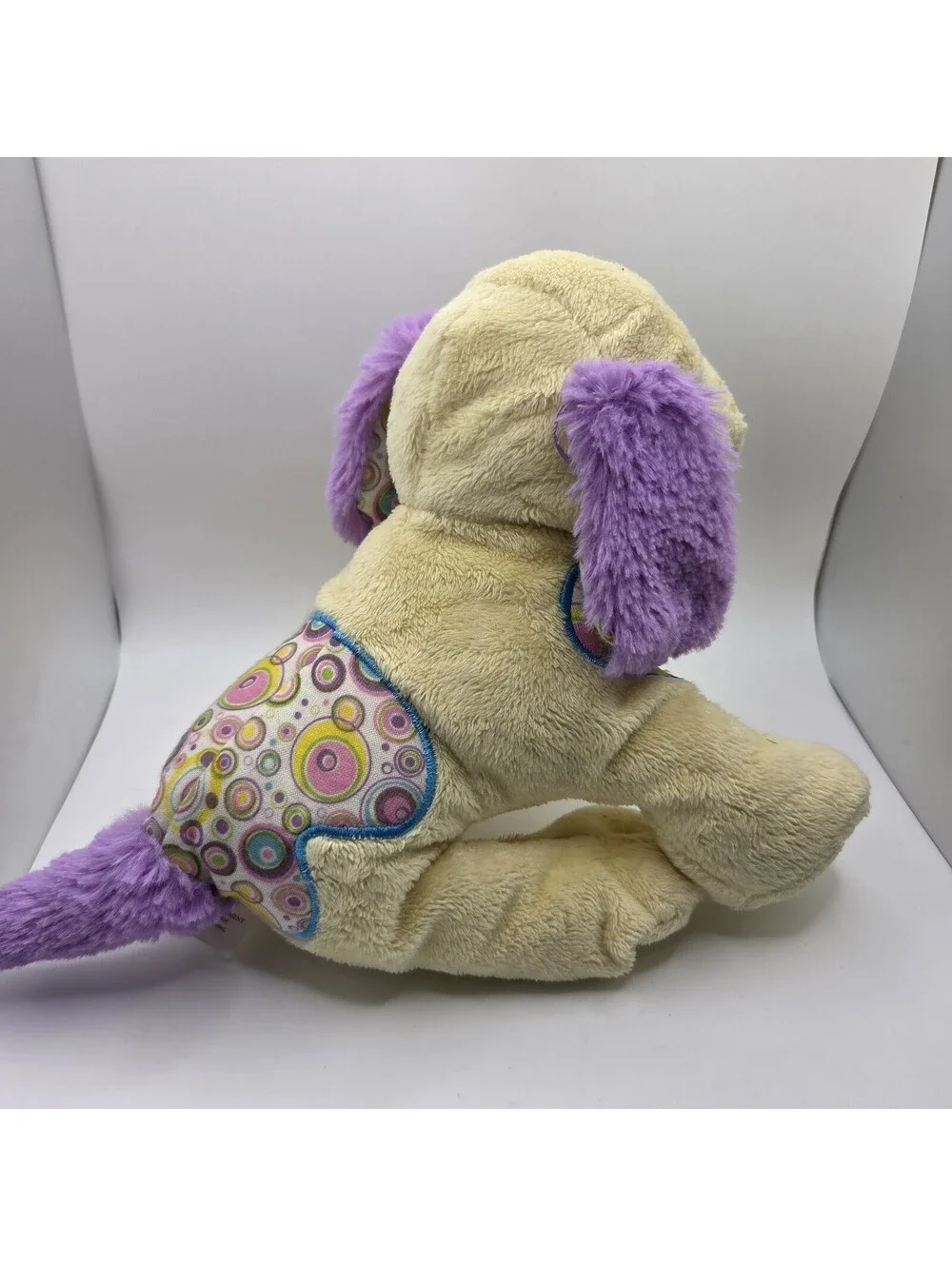 GANZ Webkinz Jelly Bean Puppy Plush HM474 Retired Yellow Purple 2008 No Code
